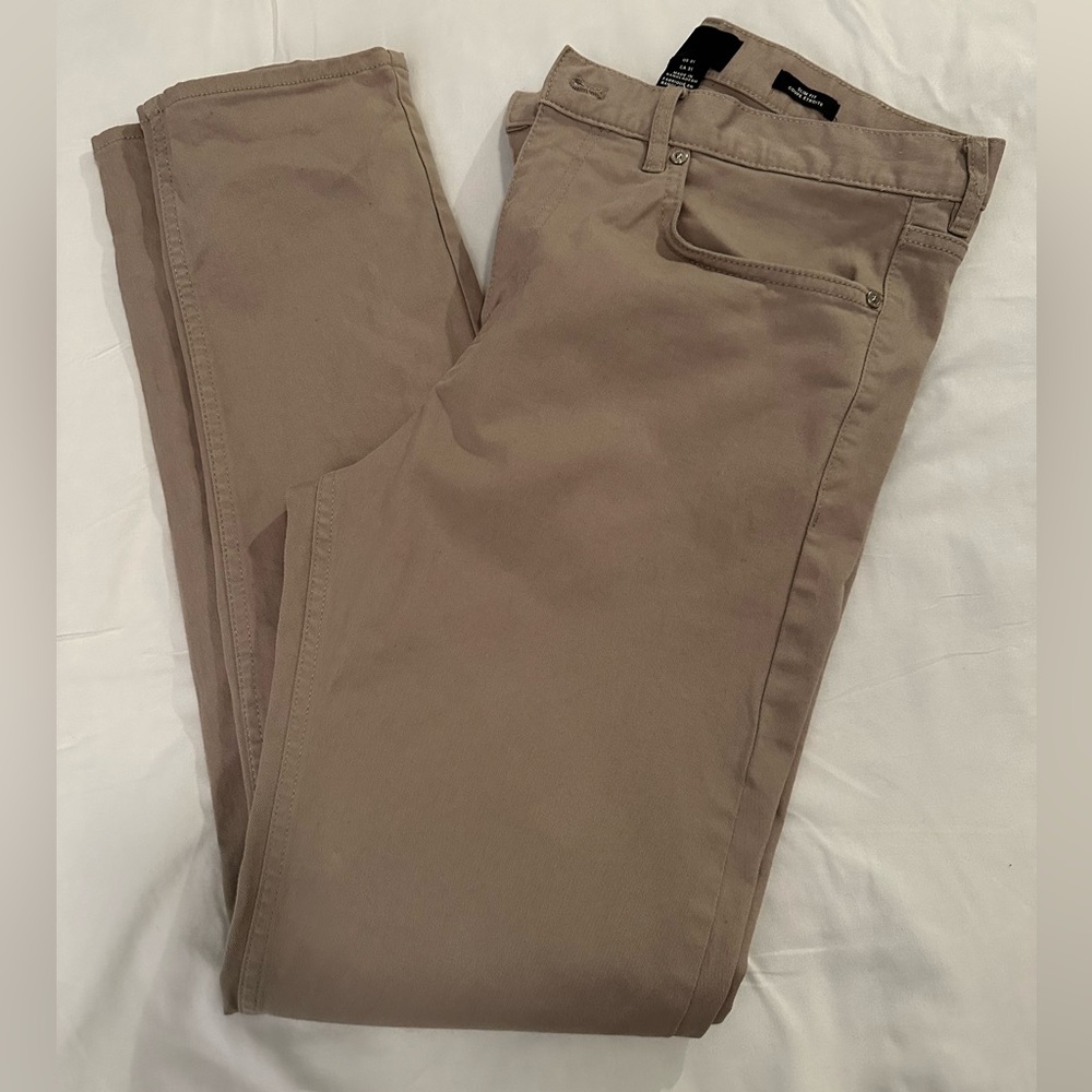 H&M slim fit pants, US size 31, cream/beige color